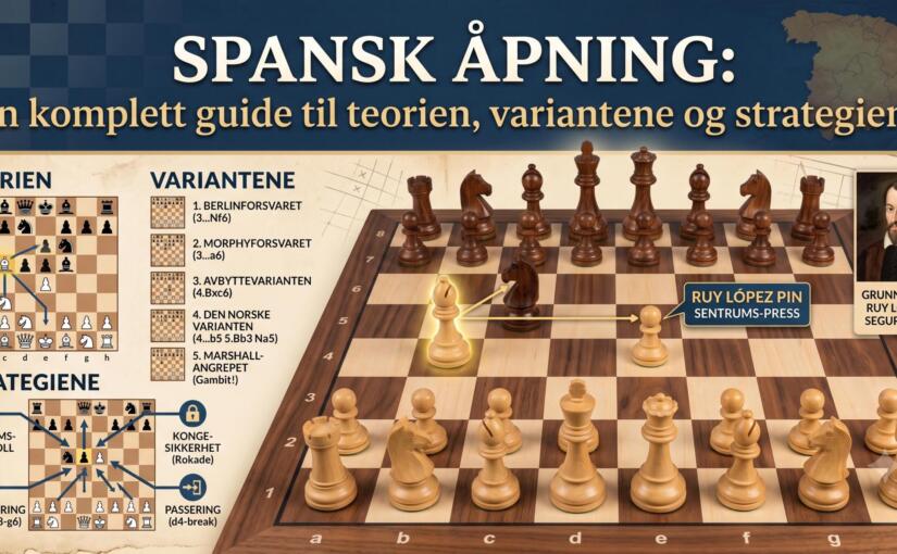 Spansk åpning: En komplett guide til teorien, variantene og strategiene