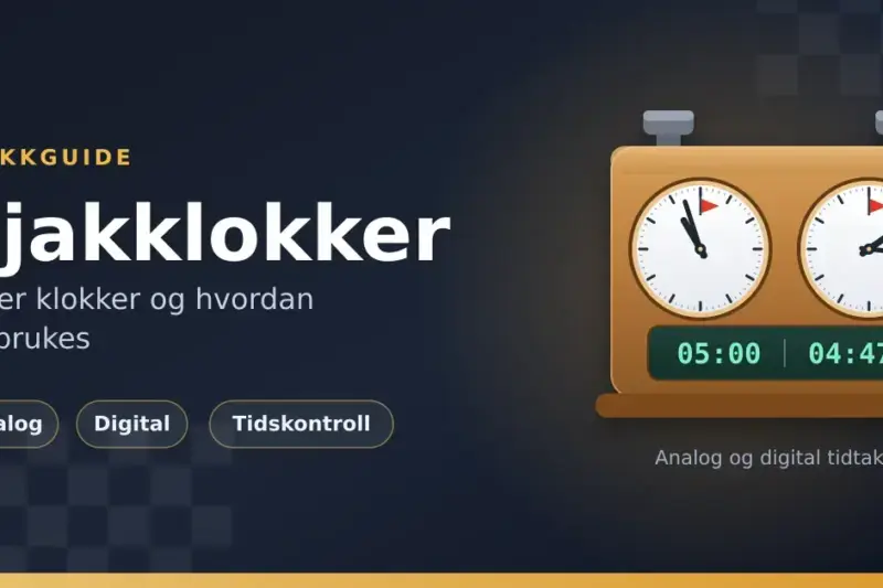 Sjakklokker: Typer klokker og hvordan de brukes