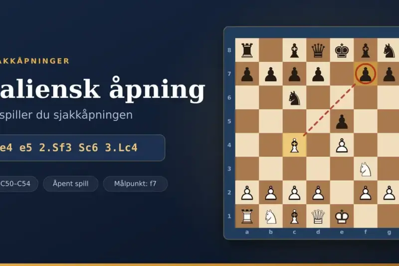 Italiensk åpning: slik spiller du sjakkåpningen