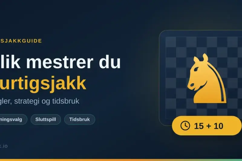 Slik mestrer du hurtigsjakk: regler, strategi og tidsbruk